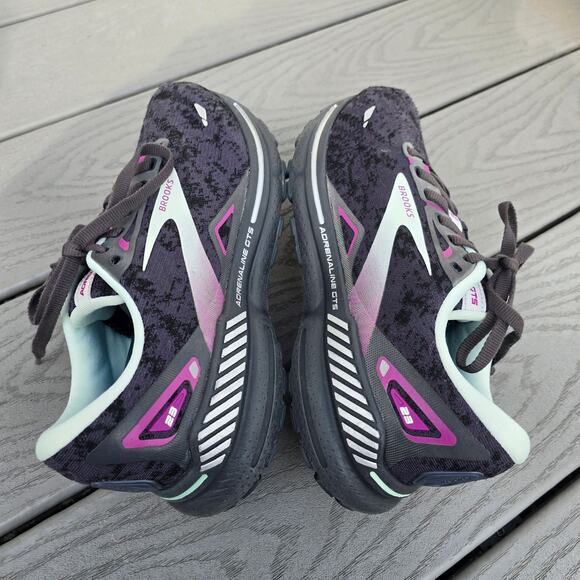 Brooks Adrenaline GTS 23 Women's Running Shoes Blk/Purple - Size 8 - Picture 3 of 6
